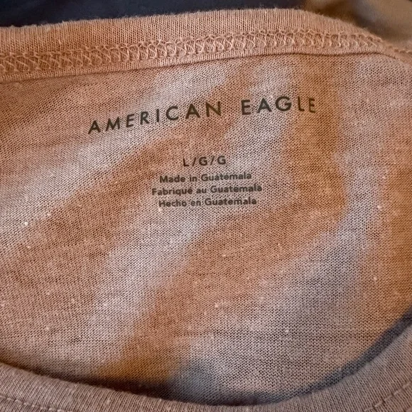American Eagle Tie Front Tee | Soft Casual L - Picture 4 of 5
